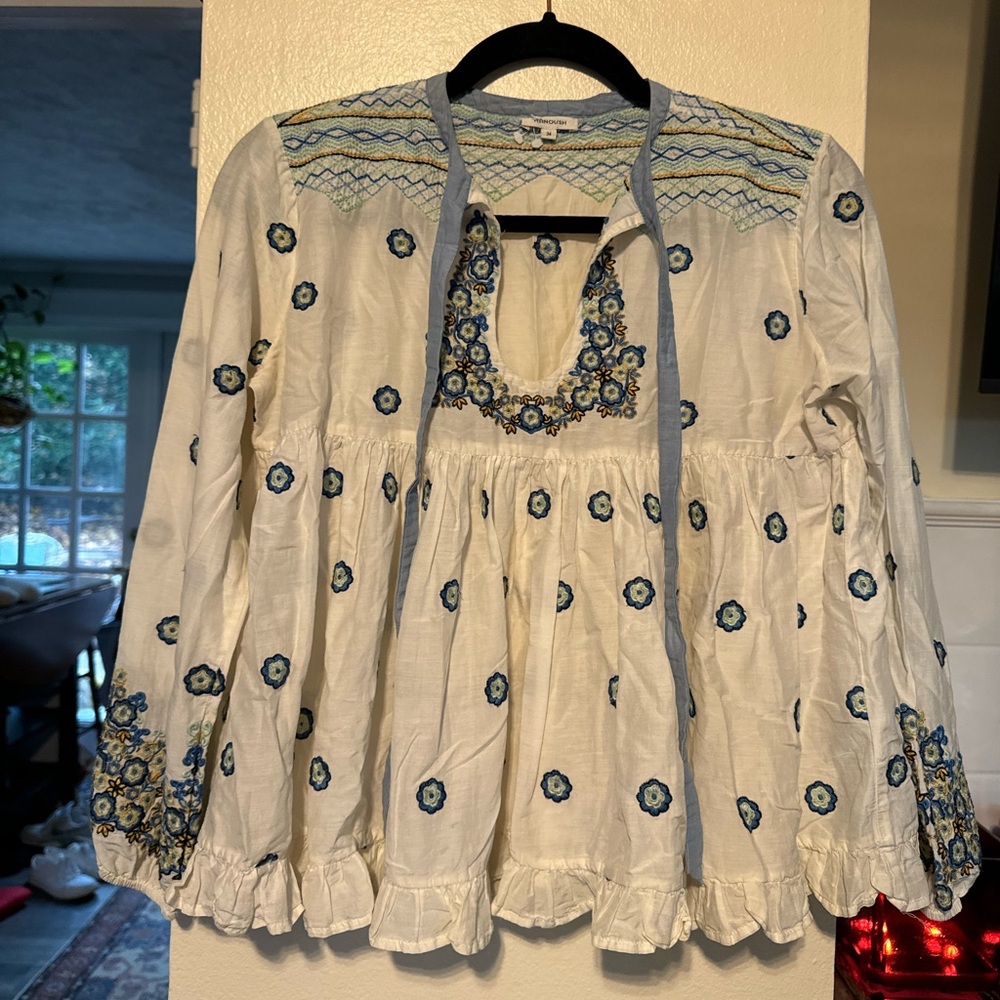 MANOUSH floral babydoll top size FR 34/ US 2